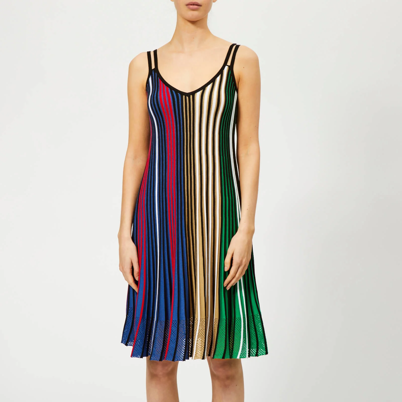 KENZO Women's Vertical Ribs Sleeveless Dress - Multicolor Image 1