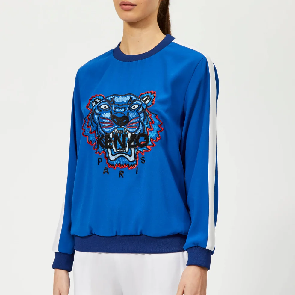 KENZO Women's Soft Sweater Tiger Embroidery - French Blue Image 1