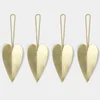 Ferm Living Heart Brass Ornaments (Set of 4) - Image 1