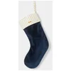 Ferm Living Christmas Velvet Stocking - Blue - Image 1