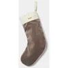 Ferm Living Christmas Velvet Stocking - Brown - Image 1