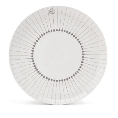 Nkuku Iba Ceramic Plate - Grey - Dinner Plate