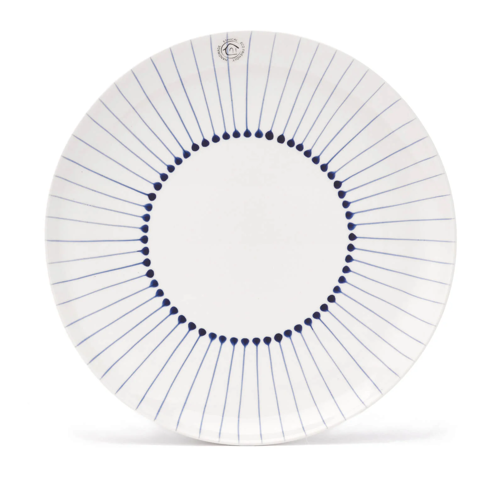 Nkuku Iba Ceramic Plate - Indigo - Dinner Plate Image 1