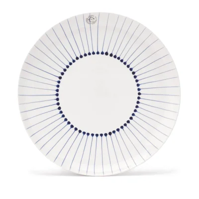 Nkuku Iba Ceramic Plate - Indigo - Dinner Plate