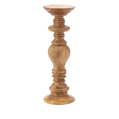 Nkuku Akello Candle Stick - Mango Wood - 46cm