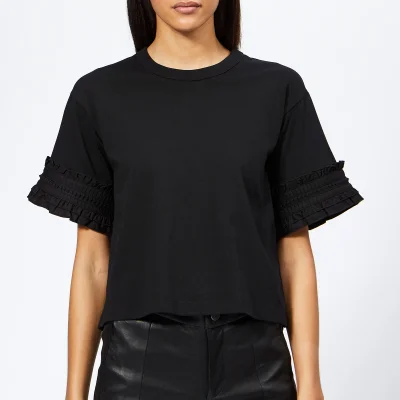 See By Chloé Women's Sleeve Detail T-Shirt - Black