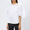 See By Chloé Women's Frill Sleeve Top - White Powder - Image 1