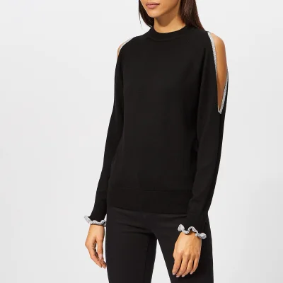 See By Chloé Women's Cold Shoulder Knitted Jumper - Black