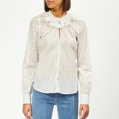 See By Chloé Women's Voile Dotted Blouse - White