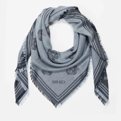 KENZO Women's Tiger Heads Carre Scarf - Anthracite