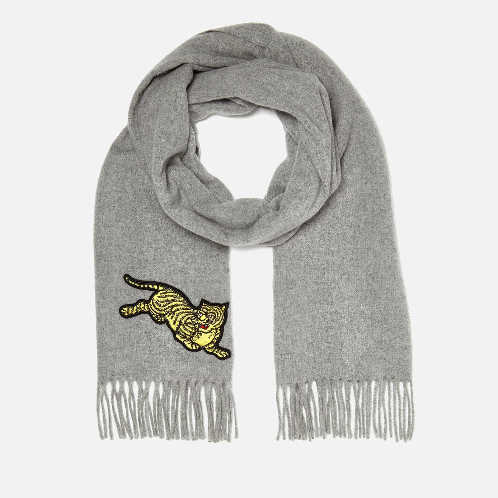 KENZO Women's Jumping Tiger Stole Scarf - Pale Grey Image 1