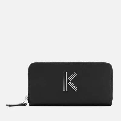 KENZO Women's Zip Continental Wallet - Black