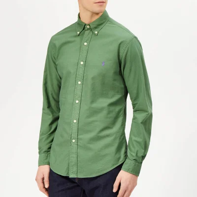 Polo Ralph Lauren Men's Garment Dyed Oxford Long Sleeve Shirt - Stuart Green