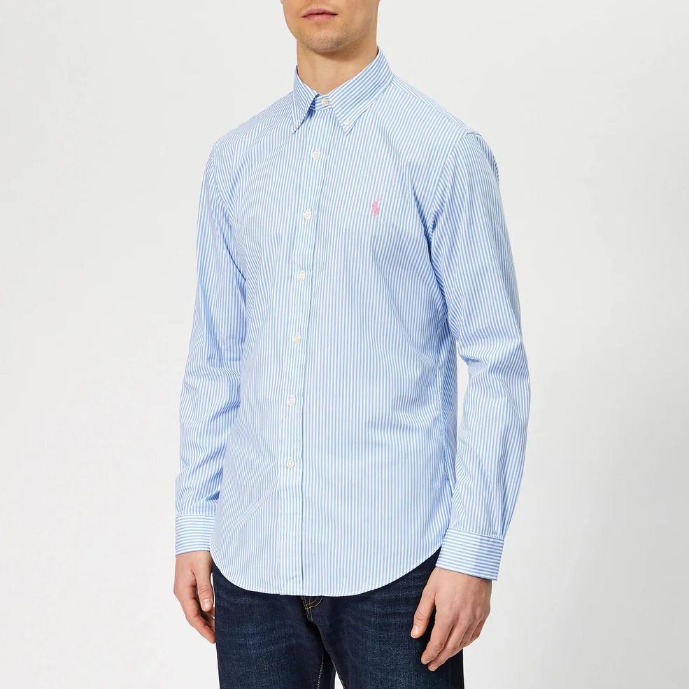 Polo Ralph Lauren Men's Slim Fit Stretch Poplin Shirt - Powder Blue Image 1