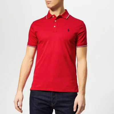 Polo Ralph Lauren Men's Stripe Tipped Pima Polo Shirt - Rl 2000 Red