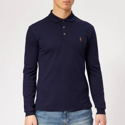 Polo Ralph Lauren Men's Pima Soft Touch Long Sleeve Polo Shirt - French Navy