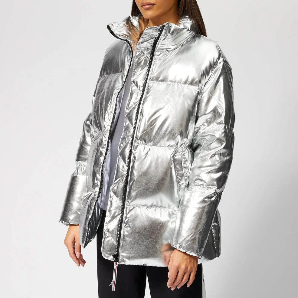 Tommy Hilfiger Women's Icon High Gloss Coat - Silver Image 1