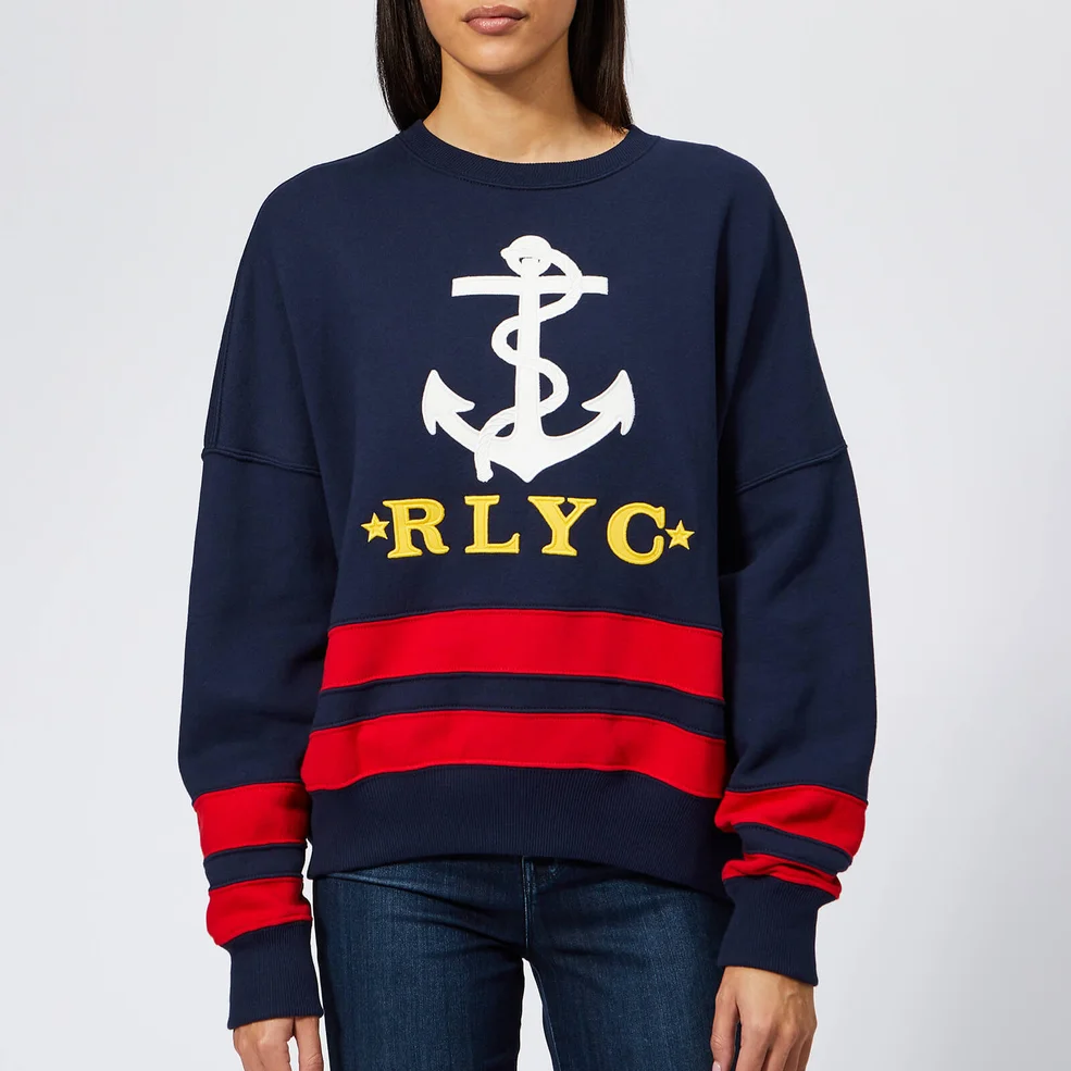 Polo Ralph Lauren Women's Anchor Sweatshirt - Navy Image 1