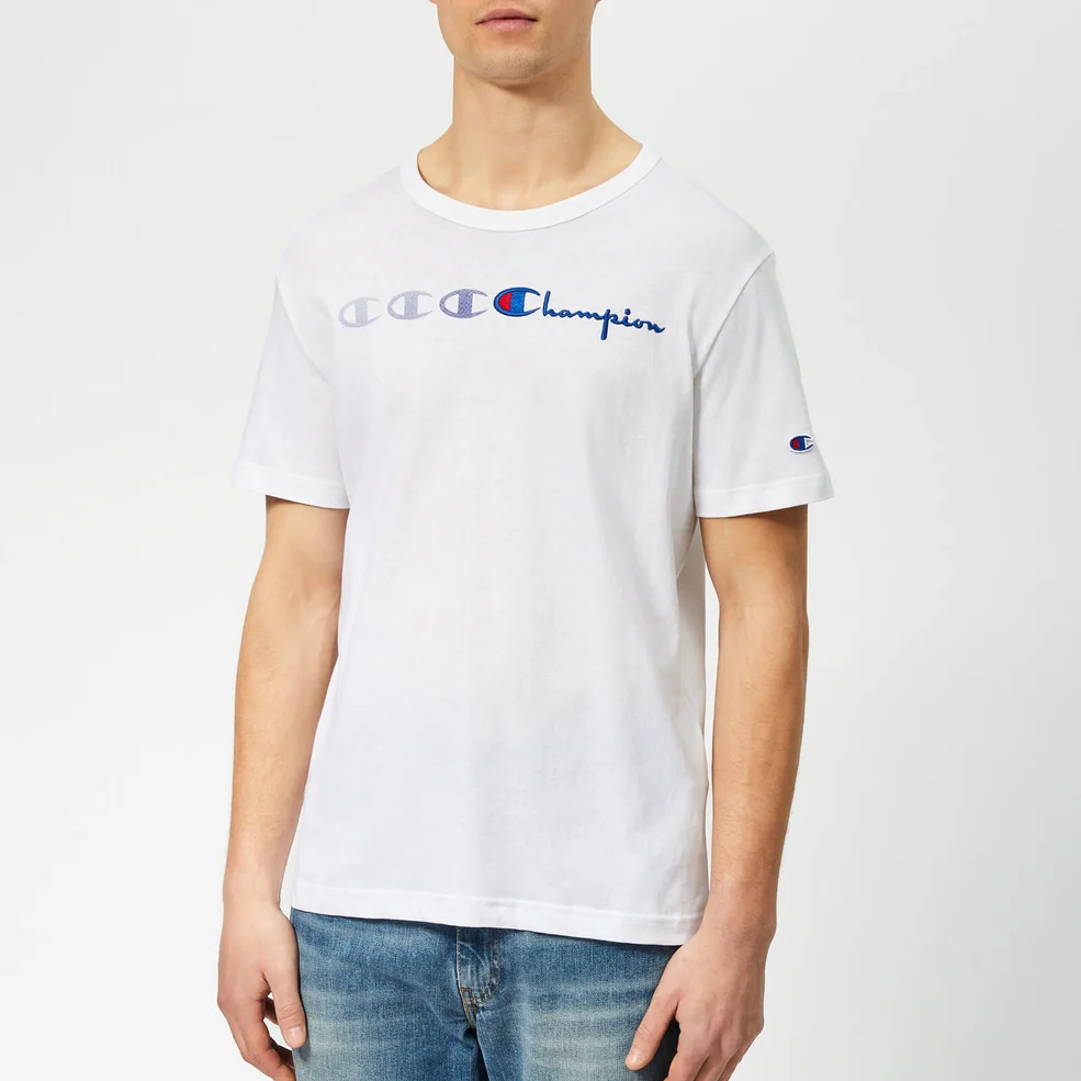 Champion Men's Triple Logo T-Shirt - White Image 1