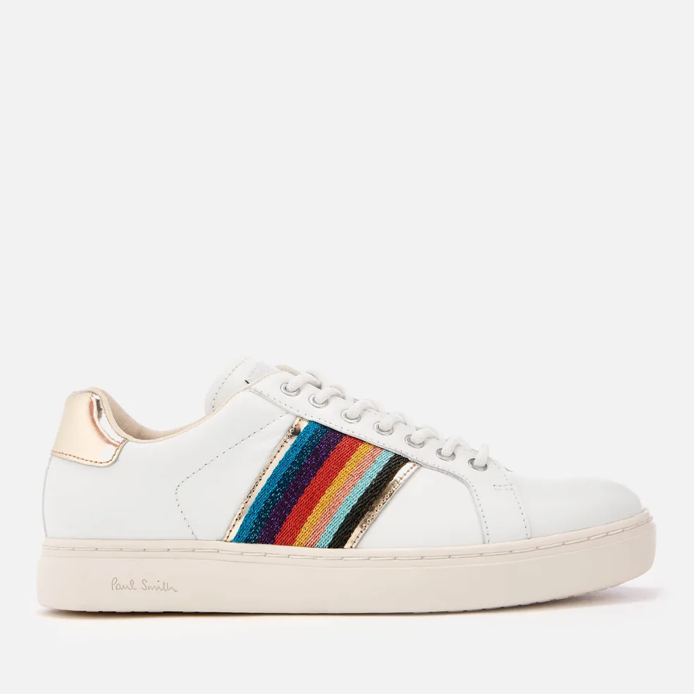 PS Paul Smith Women's Lapin Metallic Cupsole Trainers - White Image 1