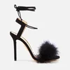Charlotte Olympia Women's Salsa Feather Sandals - Black - Image 1