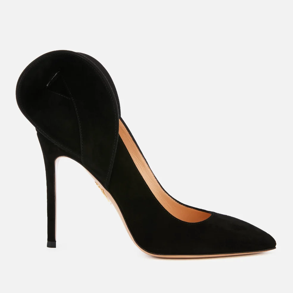 Charlotte Olympia Women's Blake Satin and Suede Court Shoes - Black Image 1