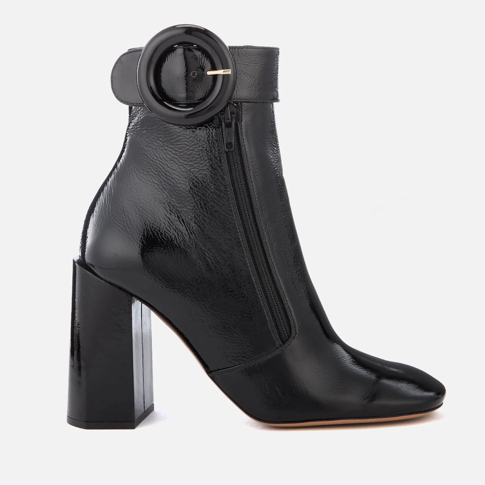 Mulberry Women's Patent Block Heel Ankle Boots - Black Image 1