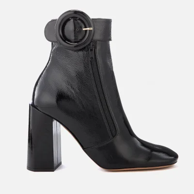 Mulberry Women's Patent Block Heel Ankle Boots - Black