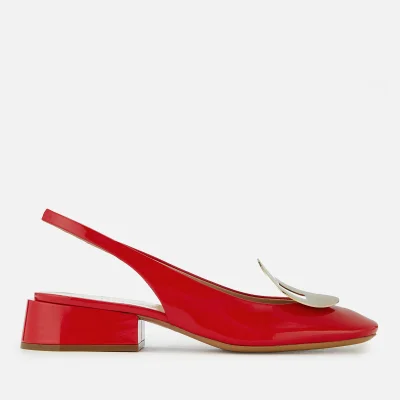 Mulberry Women's Block Heeled Sling Back Shoes - Red