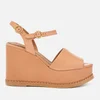See By Chloé Women's Carrie Leather Wedge Sandals - Sierra - Image 1