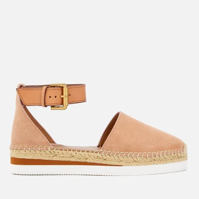 See By Chloé Women's Glyn Suede Espadrille Flat Sandals - Cipria