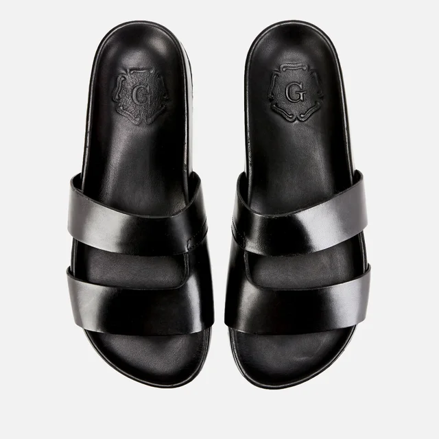 Grenson Men's Chadwick Leather Slide Sandals - Black