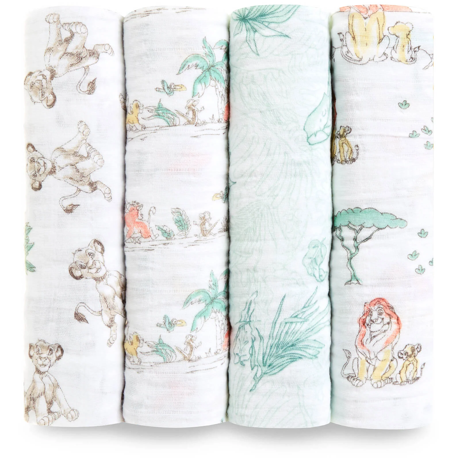 aden + anais Classic Swaddle 4-Pack Lion King Image 1
