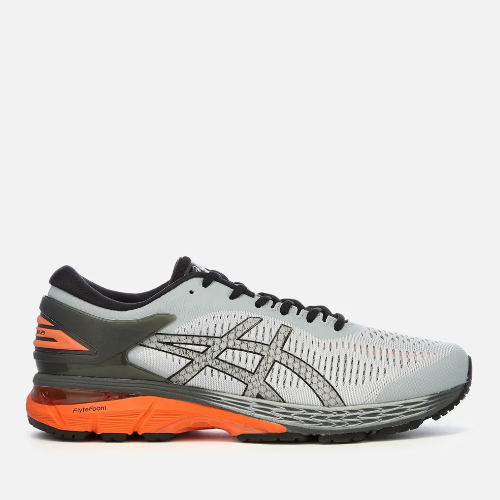 Asics Men's Running Gel-Kayano 25 Trainers - Mid Grey/Red Snapper Image 1