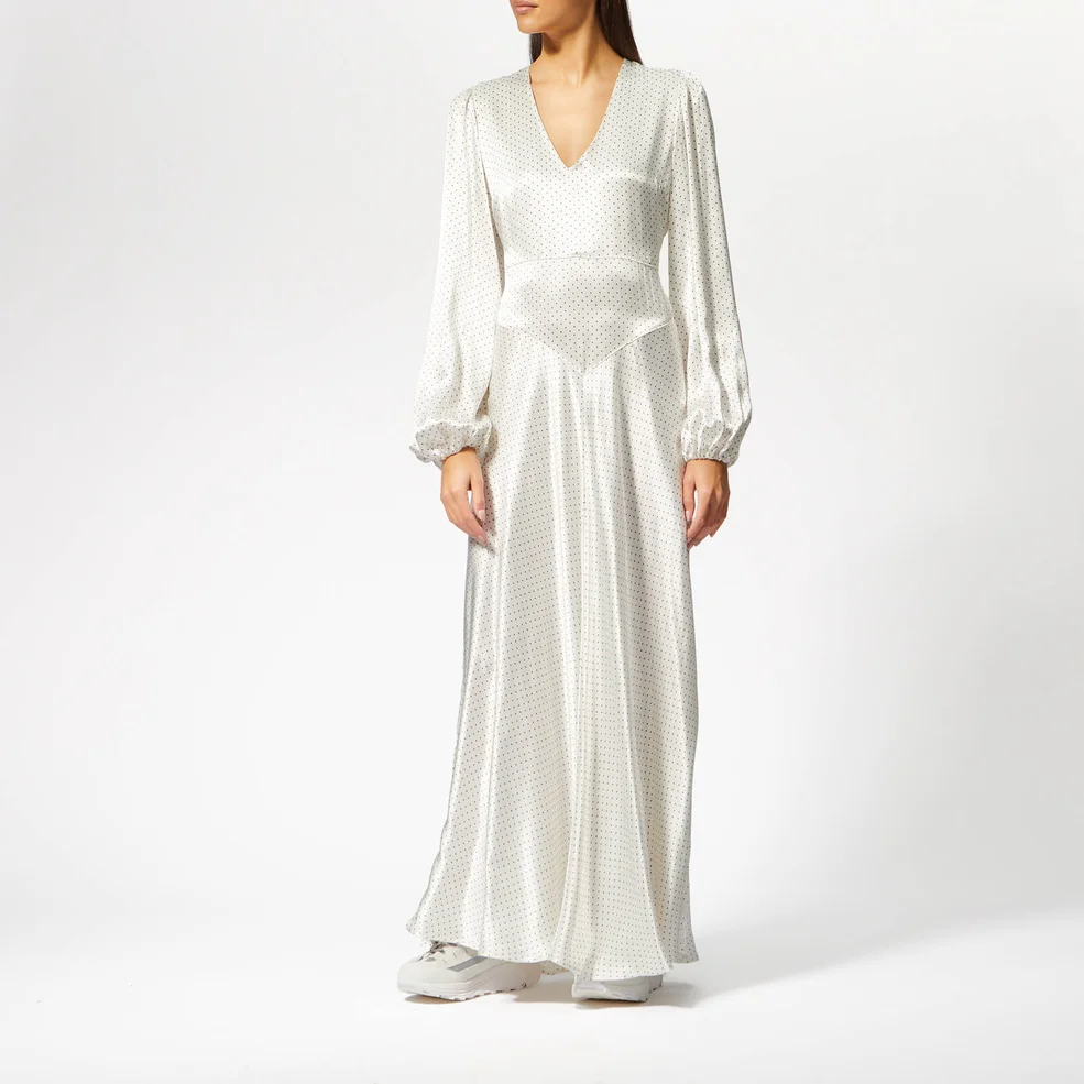 Ganni Women's Cameron Maxi Dress - Egret Image 1