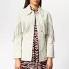Ganni Women's Angela Leather Jacket - Egret - Image 1