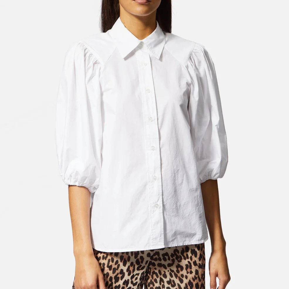Ganni Women's Olayan Shirt - Bright White Image 1