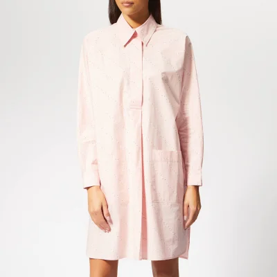 Ganni Women's Weston Shirt Dress - Silver Pink