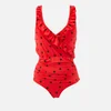 Ganni Women's Rosedale Swimsuit - Fiery Red - Image 1