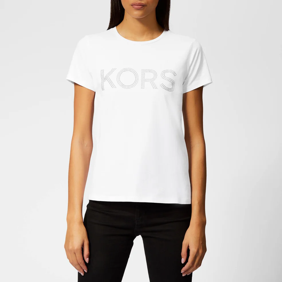 MICHAEL MICHAEL KORS Women's Kors Stud T-Shirt - White Image 1