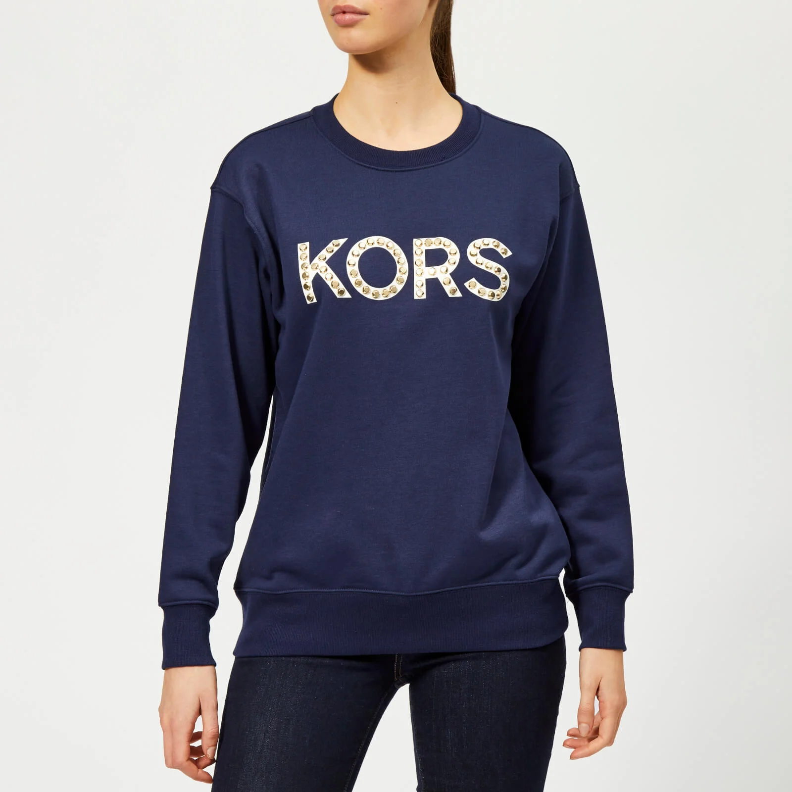MICHAEL MICHAEL KORS Women's Kors Stud Sweatshirt - True Navy Image 1