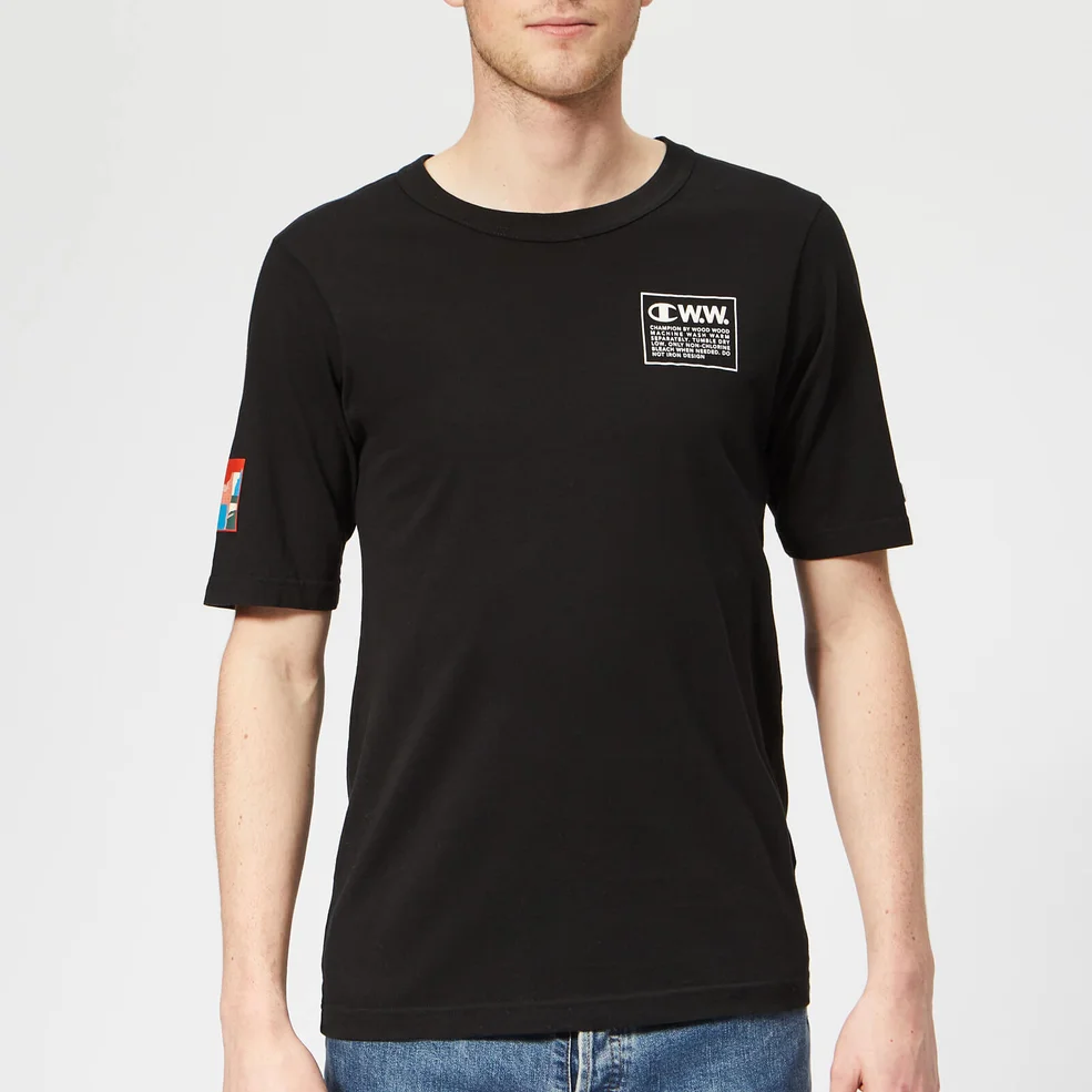 Champion X WOOD WOOD Men's Rick Small Logo T-Shirt - Black Image 1