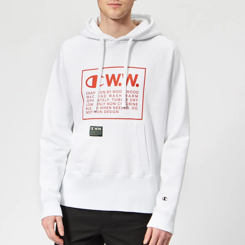 Champion X WOOD WOOD Men's Hooded Sweatshirt - White Image 1