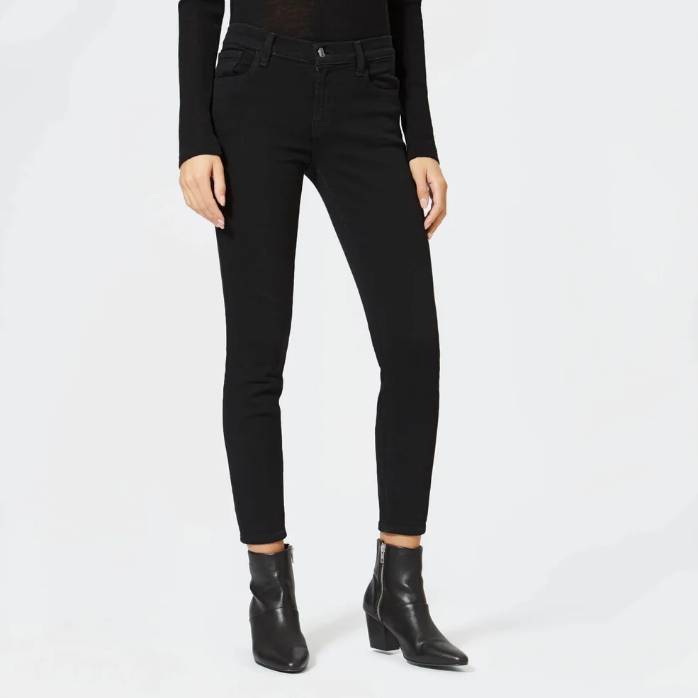 J Brand Women's 835 Mid Rise Crop Skinny Jeans - Crystal Black Image 1
