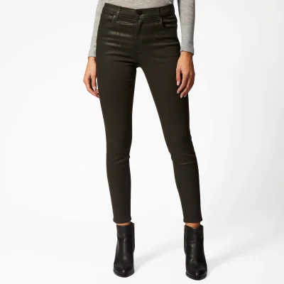 J Brand Women's Alana High Rise Skinny Coated Jeans - Coated Ivy Vine
