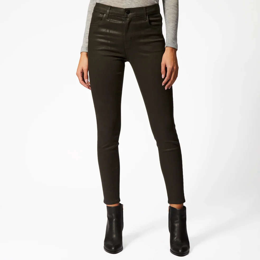 J Brand Women's Alana High Rise Skinny Coated Jeans - Coated Ivy Vine Image 1