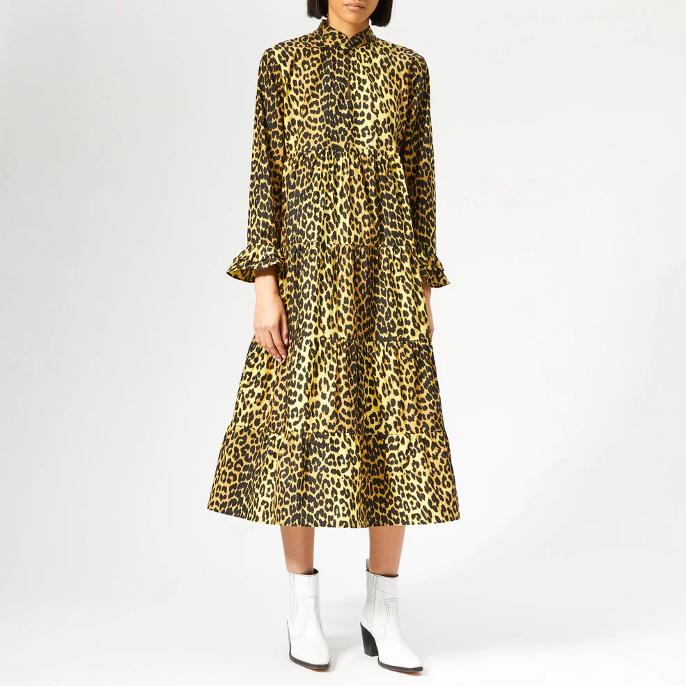 Ganni Women's Bijou Dress - Leopard Image 1