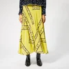 Ganni Women's Hemlock Silk Skirt - Minion Yellow - Image 1