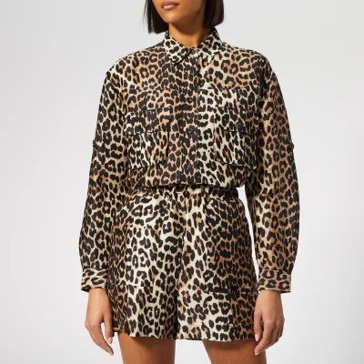 Ganni Women's Cedar Shirt - Leopard