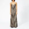 Ganni Women's Blakely Silk Slip Dress - Leopard - Image 1